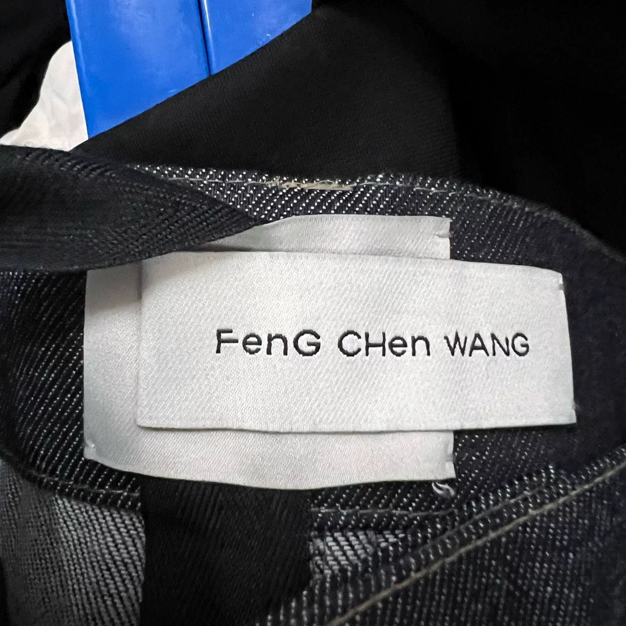 Feng Chen Wang FenG CHen WANG Black Denim Patchwork Pants Size US 30 / EU 46 - 3 Thumbnail