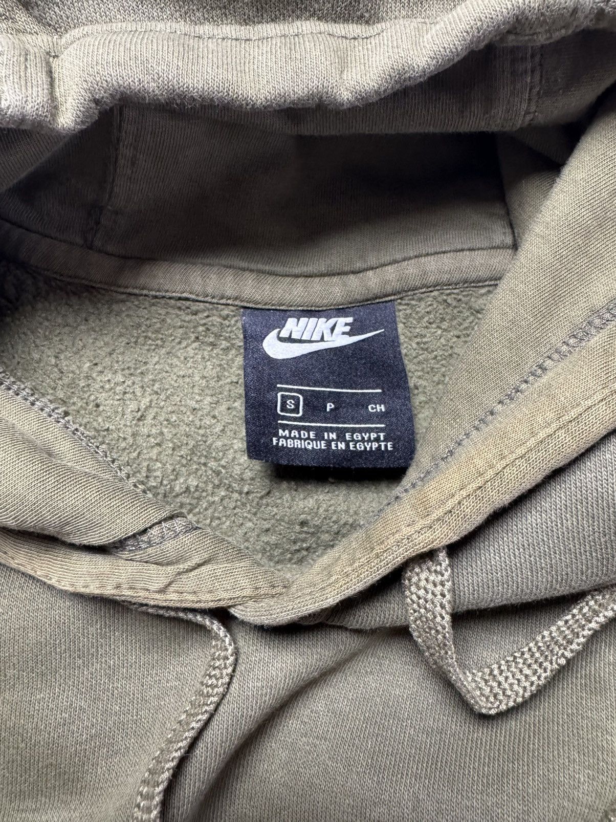 Nike × Vintage OLIVE NIKE HOODIE Size US S / EU 44-46 / 1 - 3 Thumbnail