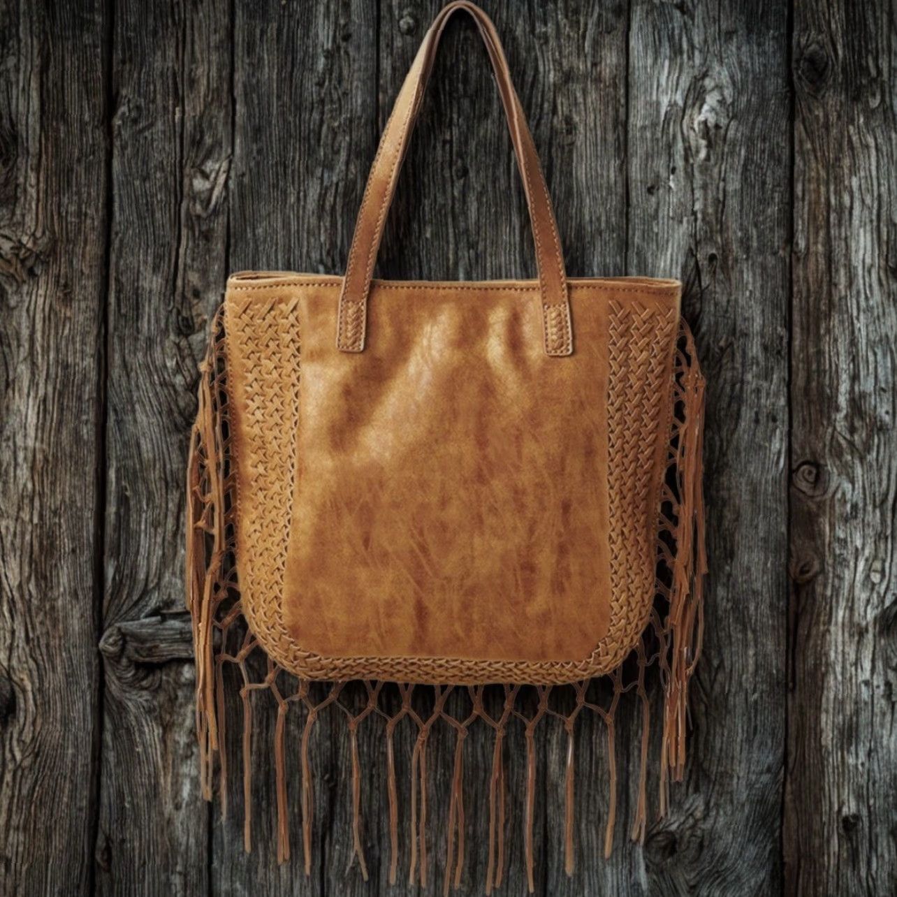 Steve Madden Steve Madden Shay Bucket Tote Large Tan Fringe Leather Trim NWT MSRP 5 Size ONE SIZE - 2 Thumbnail