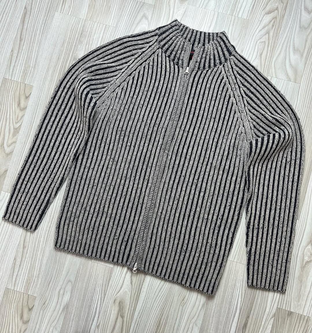 Japanese Brand Vintage ribbed Knit washed sweater 🔥 Size US L / EU 52-54 / 3 - 1 Thumbnail