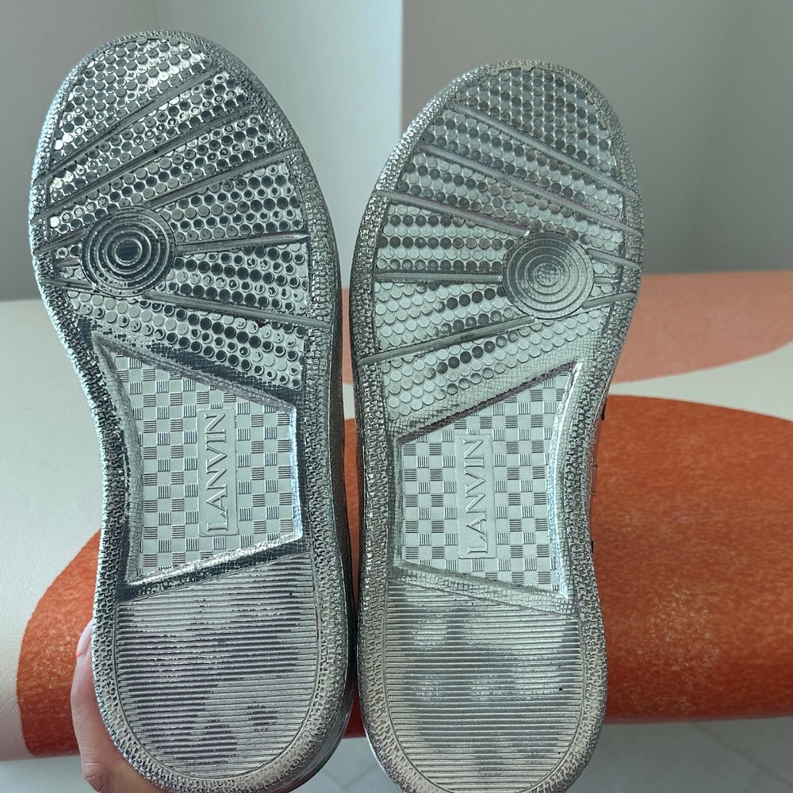 Lanvin Lanvin Silver Metallic Sneakers Size US 10 / EU 43 - 3 Thumbnail
