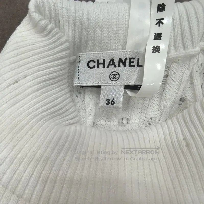 Chanel Chanel White Cotton Ladies Pullover Sweater . Size S / US 4 / IT 40 - 7 Thumbnail
