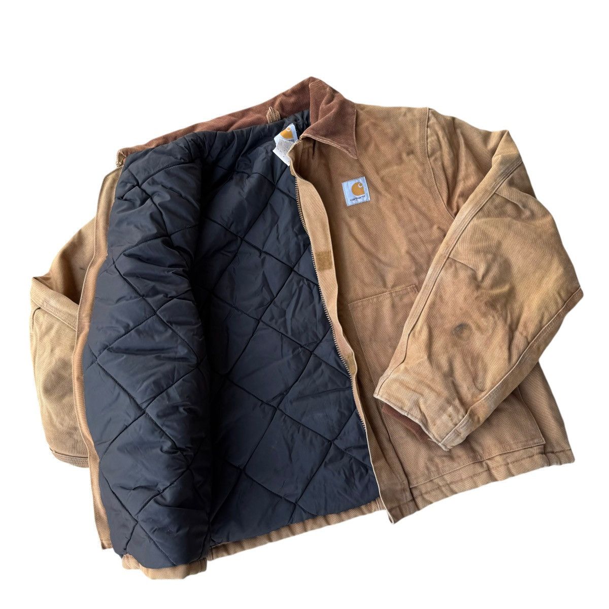 Carhartt × Vintage CARHARTT J02 BRN CANVAS BEIGE UTILITY JACKET VINTAGE DETROIT Size US L / EU 52-54 / 3 - 13 Thumbnail