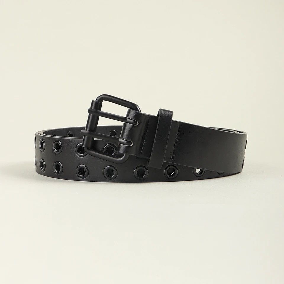 Vintage black Belts Women PU Leather Western Y2K Girls Belt Size ONE SIZE - 6 Thumbnail