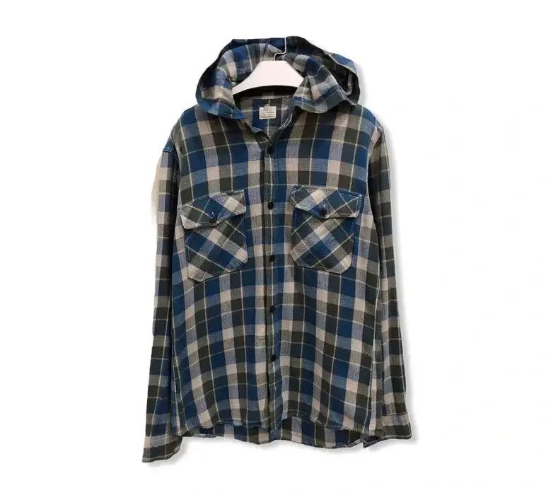 Flannel × Japanese Brand Japanese Brand Back Number Plaid Tartan Flannel Hoodies Size US M / EU 48-50 / 2 - 1 Thumbnail