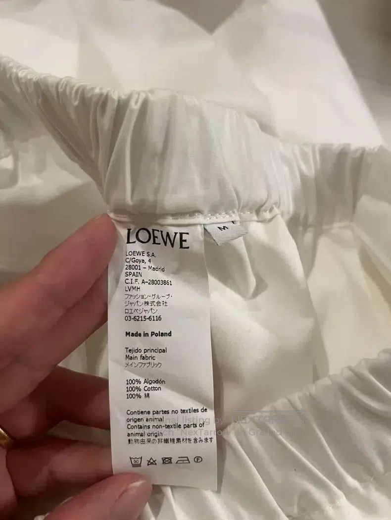 Loewe Loewe size M White cotton shorts Size 24" / US 00 / IT 34 - 5 Thumbnail