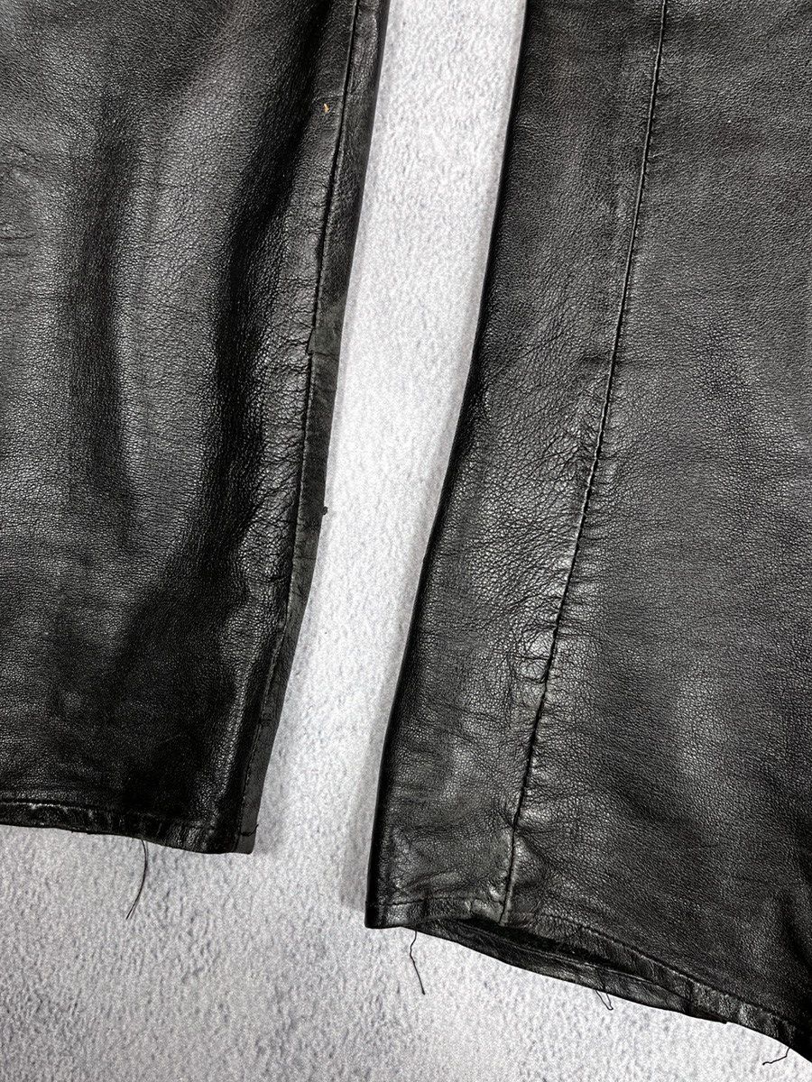 Leather × Vintage Vintage Y2K Leather pants biker opuim kadoya style size 4 Size 27" / US 4 / IT 40 - 11 Thumbnail