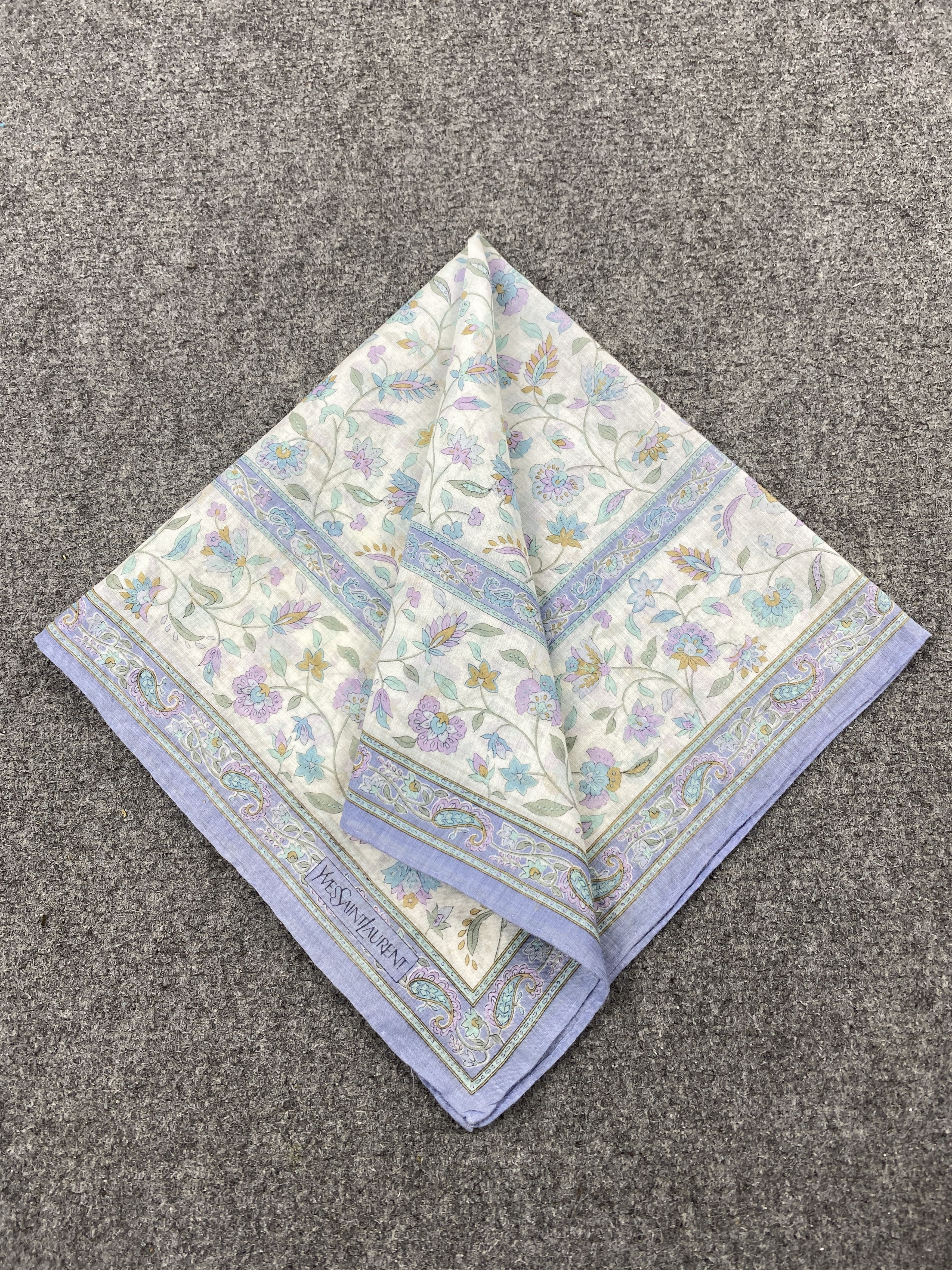 Yves Saint Laurent Yves Saint Laurent Handkerchief / Neckerchief HKC1138 Size ONE SIZE - 3 Thumbnail