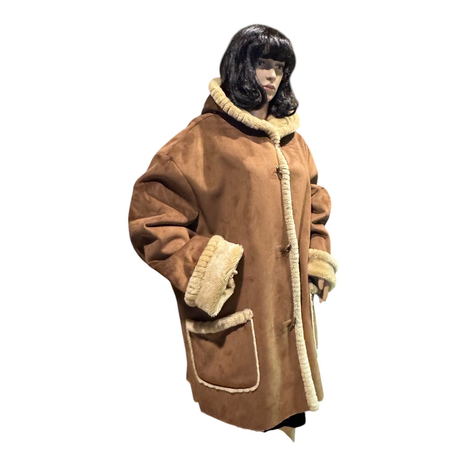 Jones New York Faux Suede fur lined hooded Jones New York coat toggle close Size XXL / US 16-18 / IT 52-54 - 15 Thumbnail