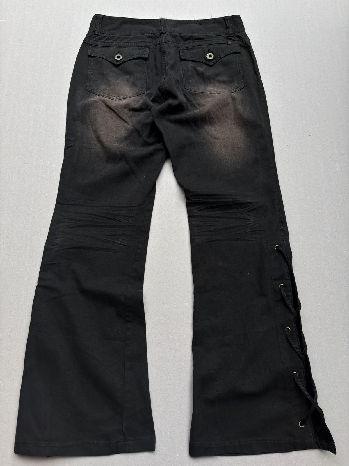 Japanese Brand 291295 lace-up flare pants Size US 28 / EU 44 - 4 Thumbnail
