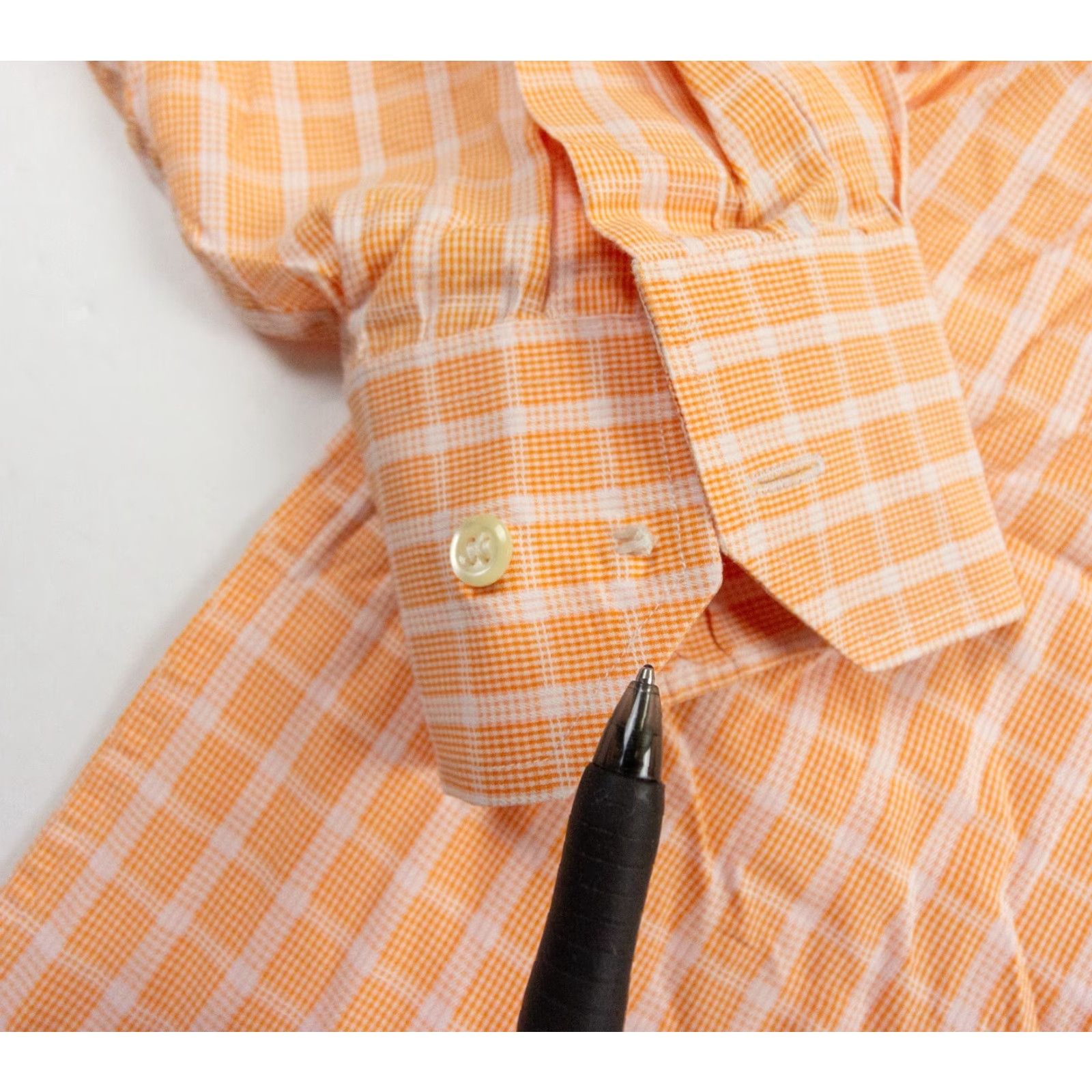 Tommy Bahama Tommy Bahama Button-Up Shirt Mens 16.5 Orange Check Long Sleeve Collared Casual Size US L / EU 52-54 / 3 - 4 Thumbnail