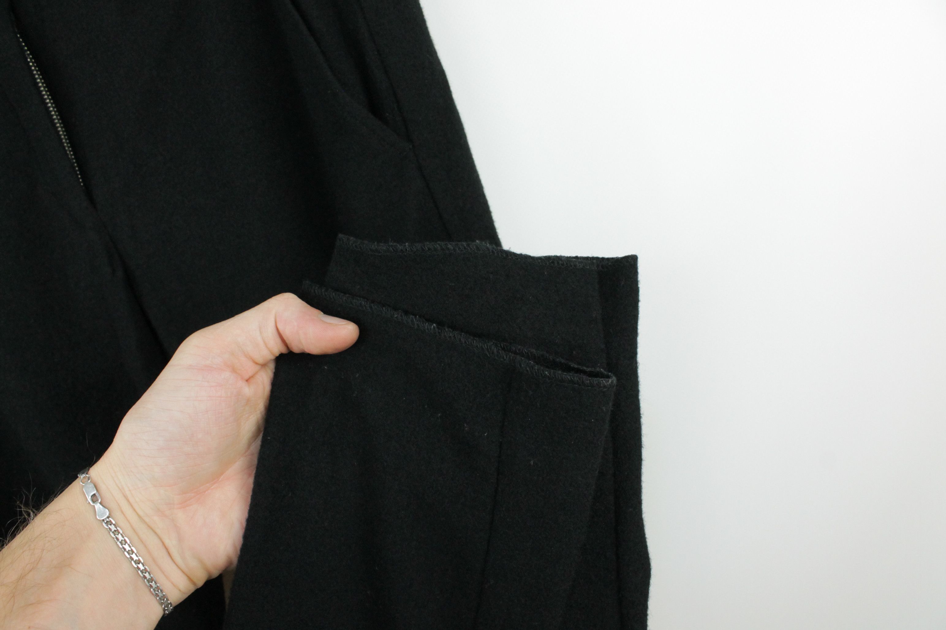 Isabel Marant Etoile Isabel Marant Black Stretch Fleece Wool Slim Fit Pants Size 27" / US 4 / IT 40 - 4 Thumbnail