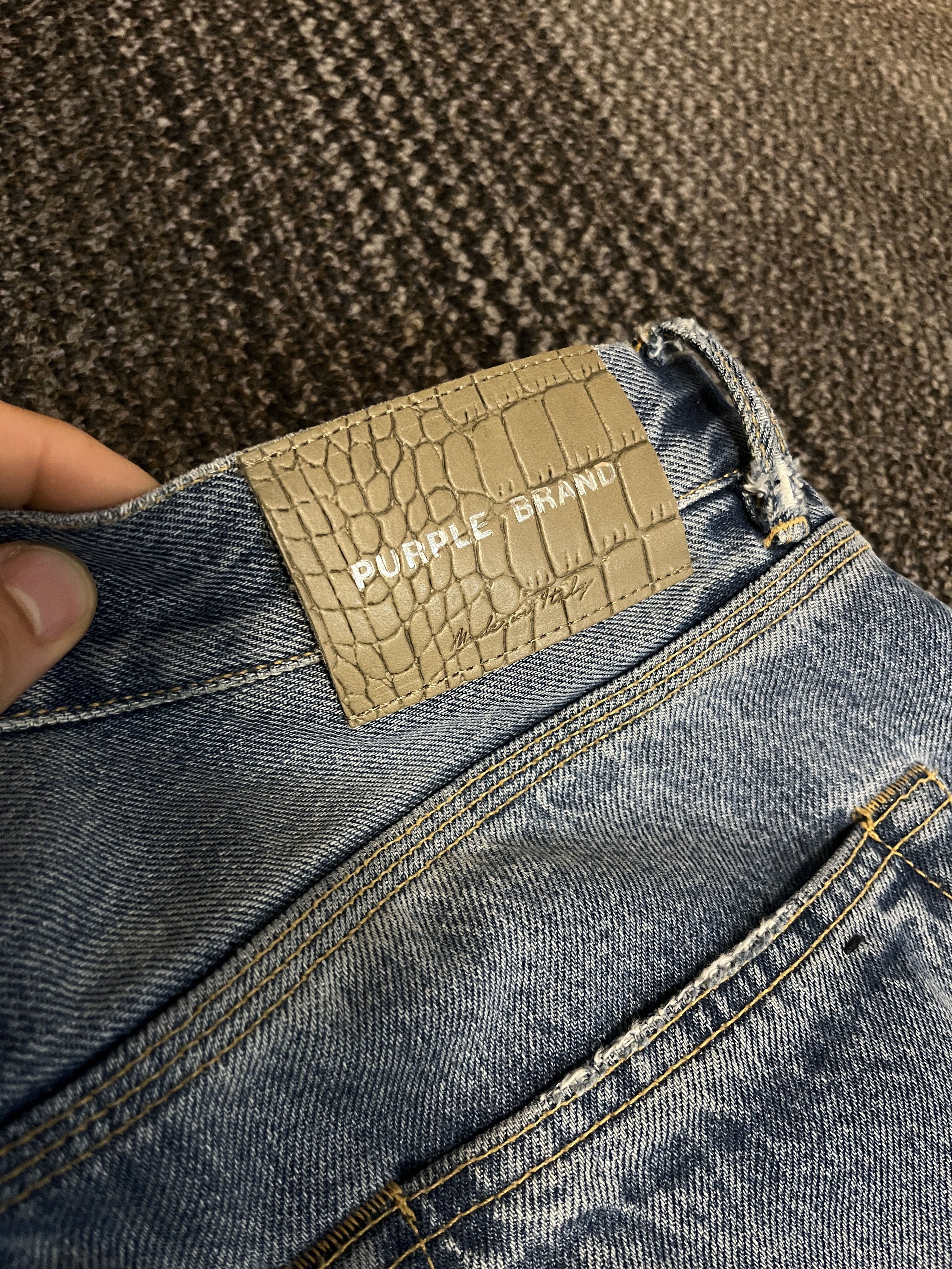 Purple × Purple Brand Italian Made Limited Edition Classic Blue Washed Denim Size US 32 / EU 48 - 9 Thumbnail