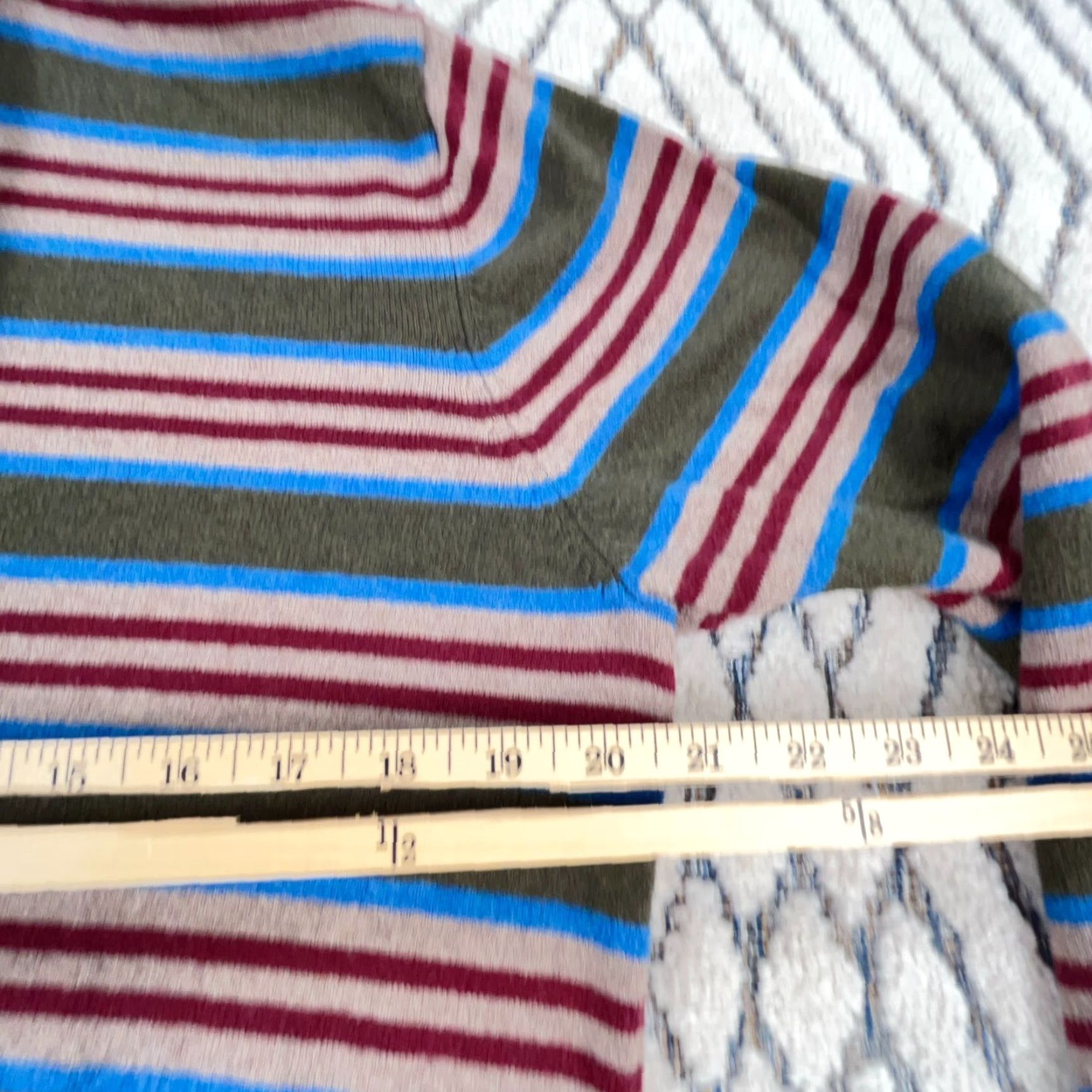 Vintage LL Bean Sweater Men Medium Brown Red Pullover Quarter Zip Striped Soft Knit Slim Knitwear 1/4 Zip Fall Winter Casual Modern Golf Walking Mens Size US M / EU 48-50 / 2 - 7 Thumbnail