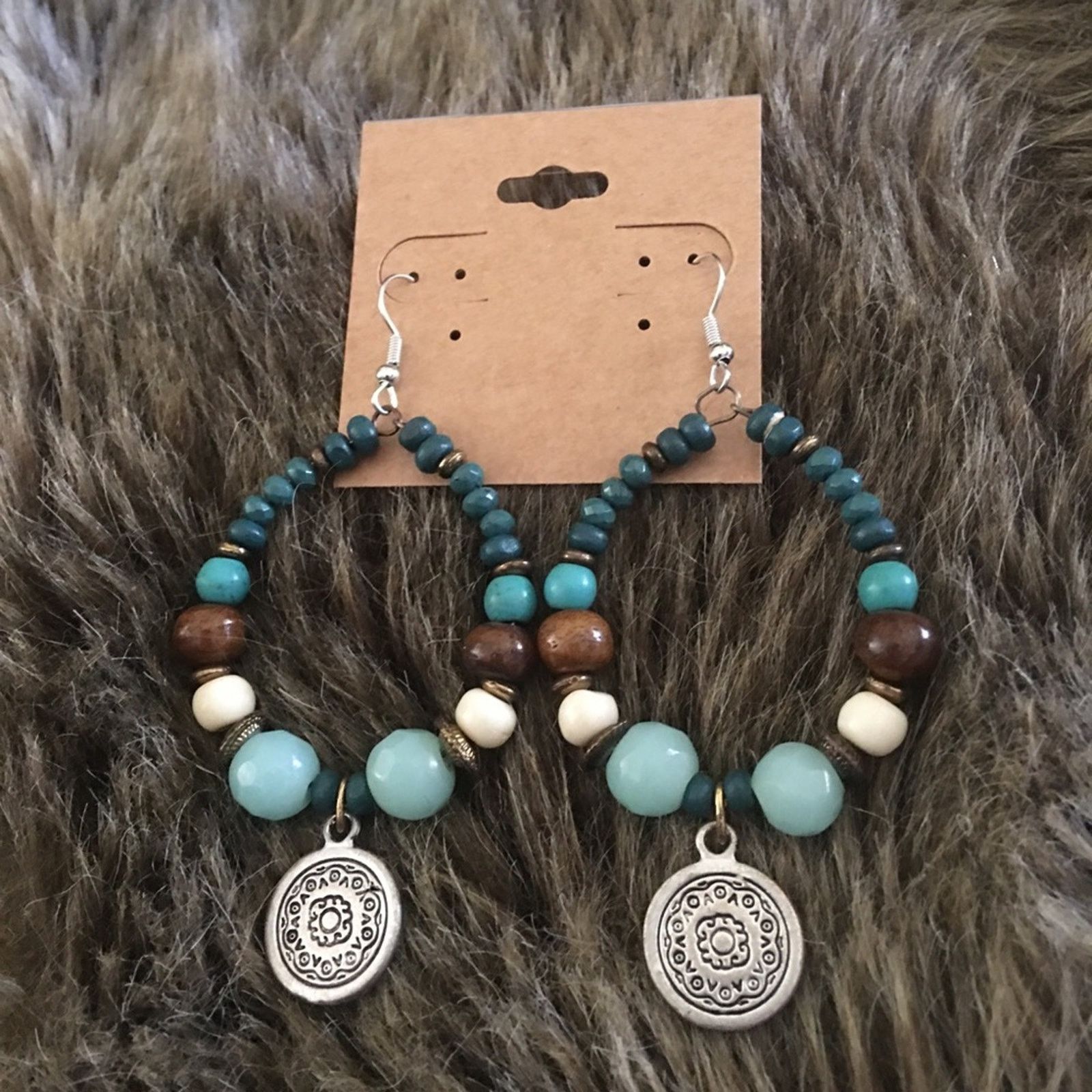 Jewelry Handmade boho chic salvaged repurposed earrings Size ONE SIZE - 2 Thumbnail