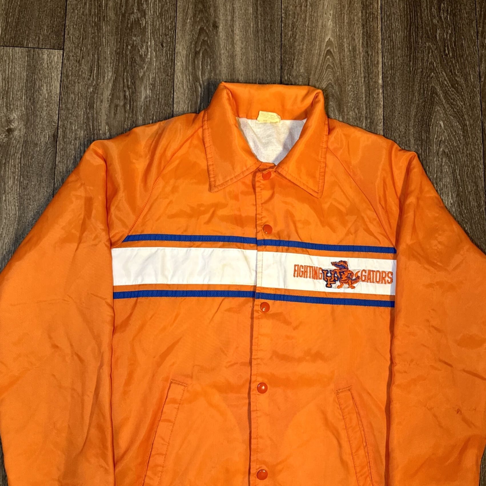 NCAA VINTAGE Fighting Florida Gators Windbreaker Jacket NCAA Nylon Orange 90s M Men Shirt? Size US M / EU 48-50 / 2 - 4 Thumbnail