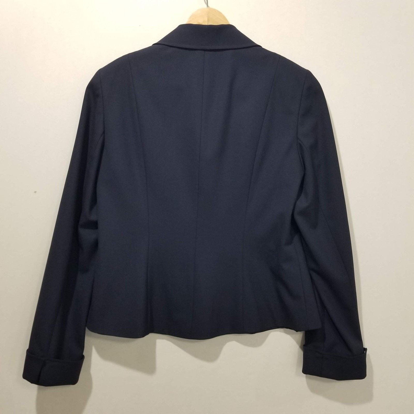 Lafayette 148 Lafayette 148 New York Blazer Womens 6 Blue Wool Stretch Size M / US 6-8 / IT 42-44 - 2 Thumbnail
