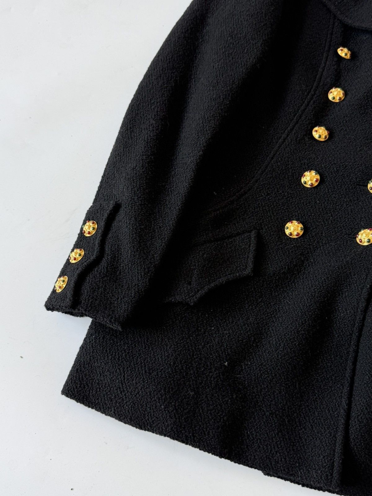 Chanel Chanel Black Double-Breasted CocoMark Gripoix Buttons Jacket Size XS / US 0-2 / IT 36-38 - 3 Thumbnail