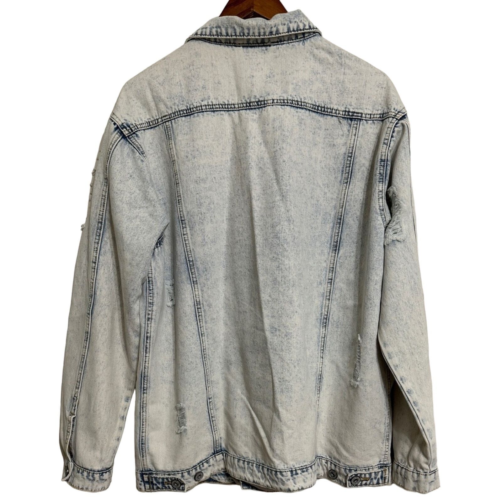 Other Umgee Distressed Oversized Jean Jacket Blue Size 1XL Size XXL / US 16-18 / IT 52-54 - 3 Thumbnail