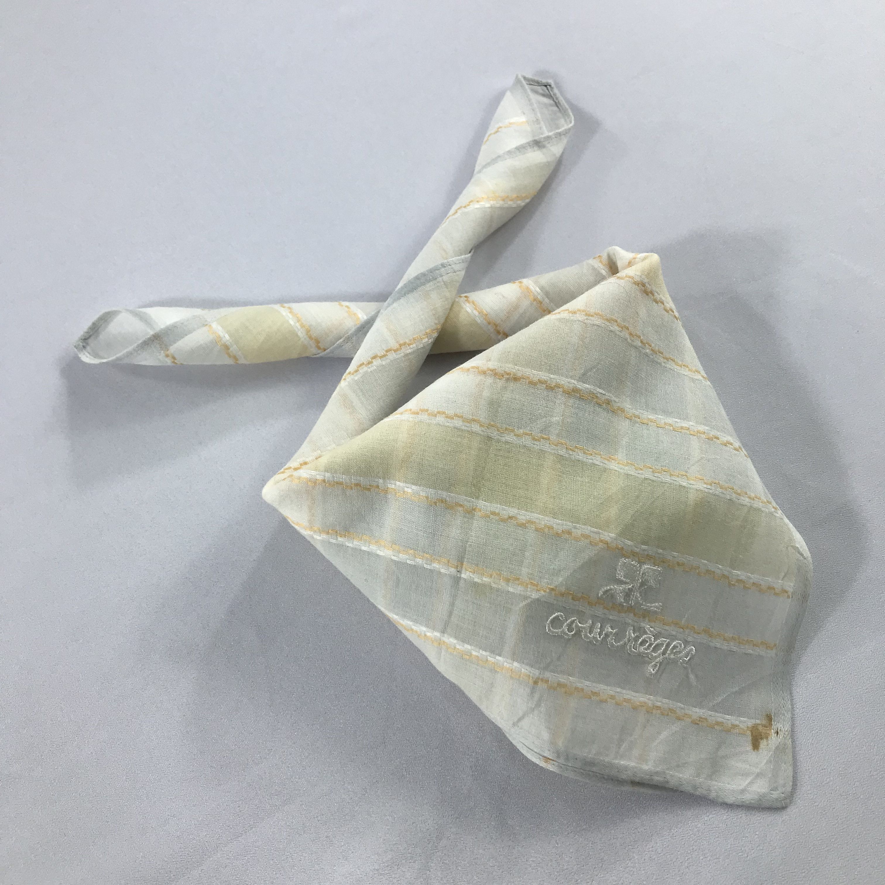 Courreges × Vintage Courreges Bandana / Handkerchief / Neckerchief - S2476 Size ONE SIZE - 4 Thumbnail