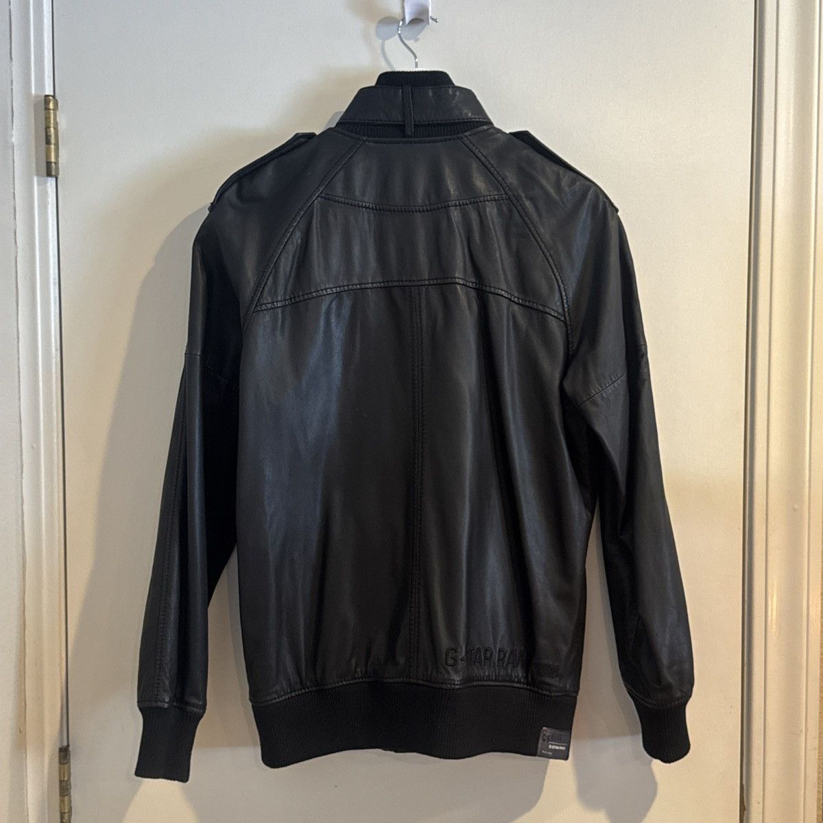 G-Star G-Star Black Astron Leather Bomber Jacket ~ MED Size US M / EU 48-50 / 2 - 11 Thumbnail