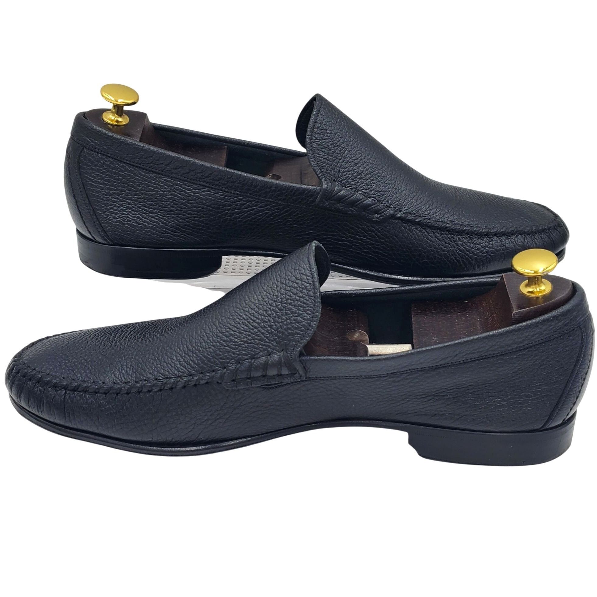 Bally Bally Switzerland Callan Men's size 12 Black Pebble Leather Size US 12 / EU 45 - 8 Thumbnail