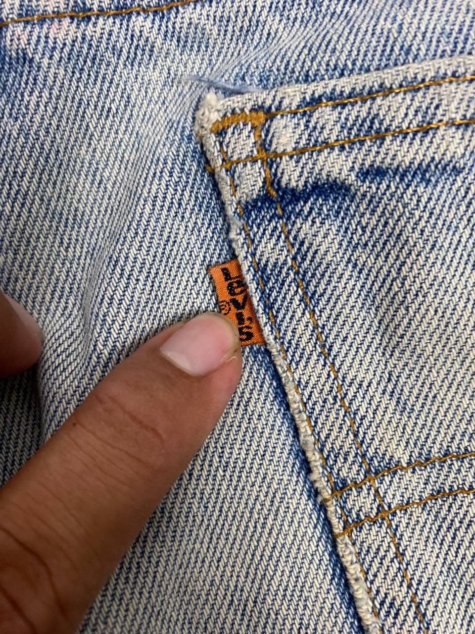 Levi's vintage levis 575 orange tab acid wash denim made in usa Size US 32 / EU 48 - 4 Thumbnail