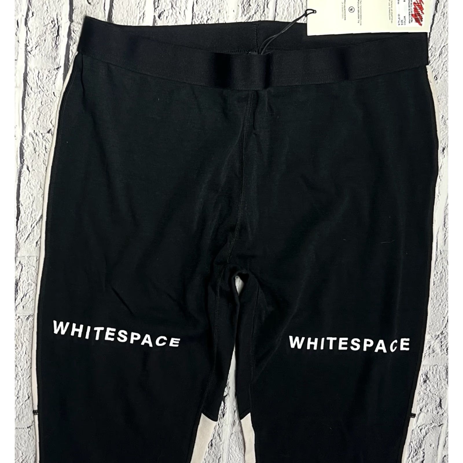 Vintage NWT Whitespace Black Leggings Men Pull On Midweight Merino Stretch Bottoms Ankle 28” Inseam L Size US 33 - 2 Thumbnail
