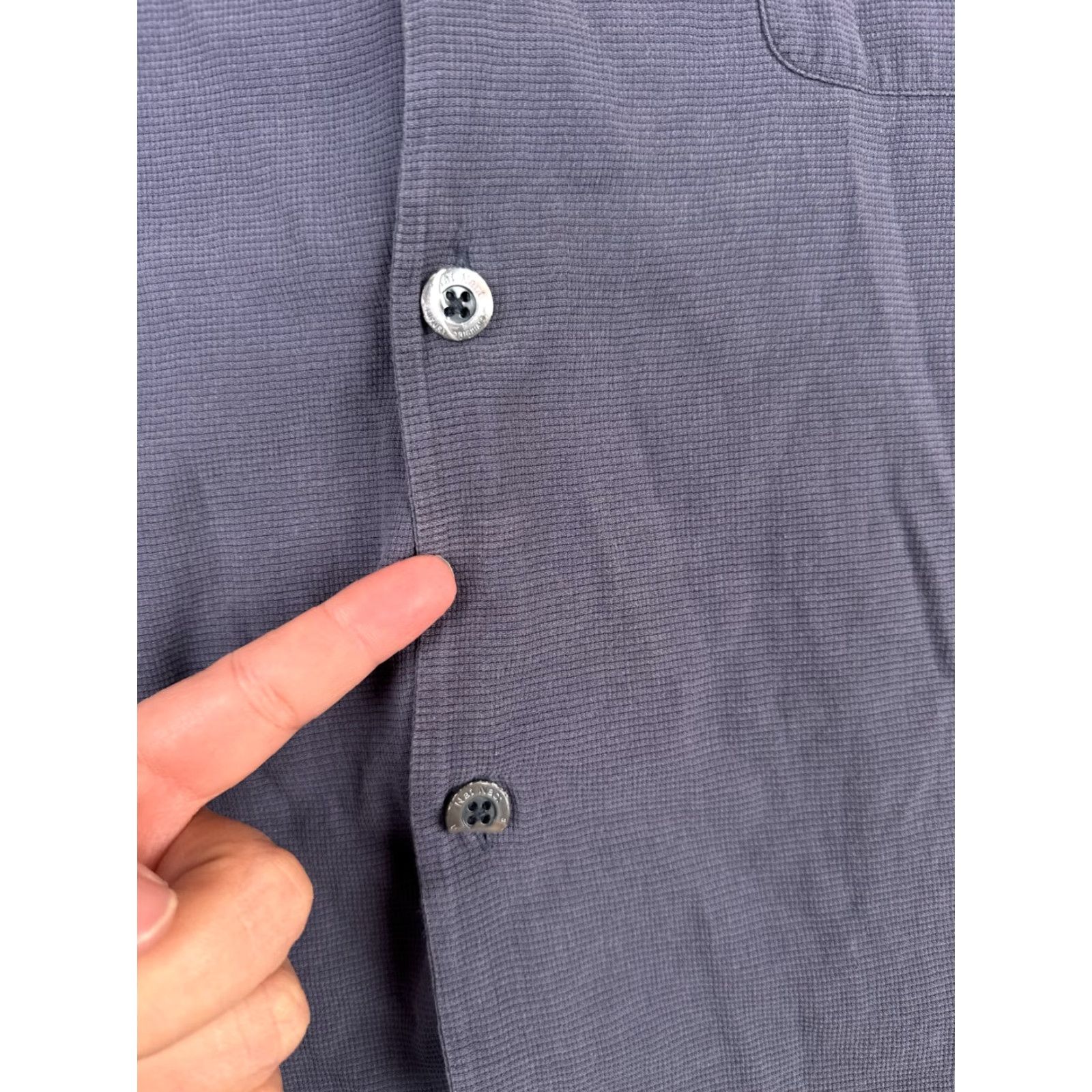 Nat Nast Nat Nast Mens Blue Purple Embroidered Palm Diver Silk Blend Shirt XL Hawaiian Button-Up Capable All Seasons Size US XL / EU 56 / 4 - 2 Thumbnail