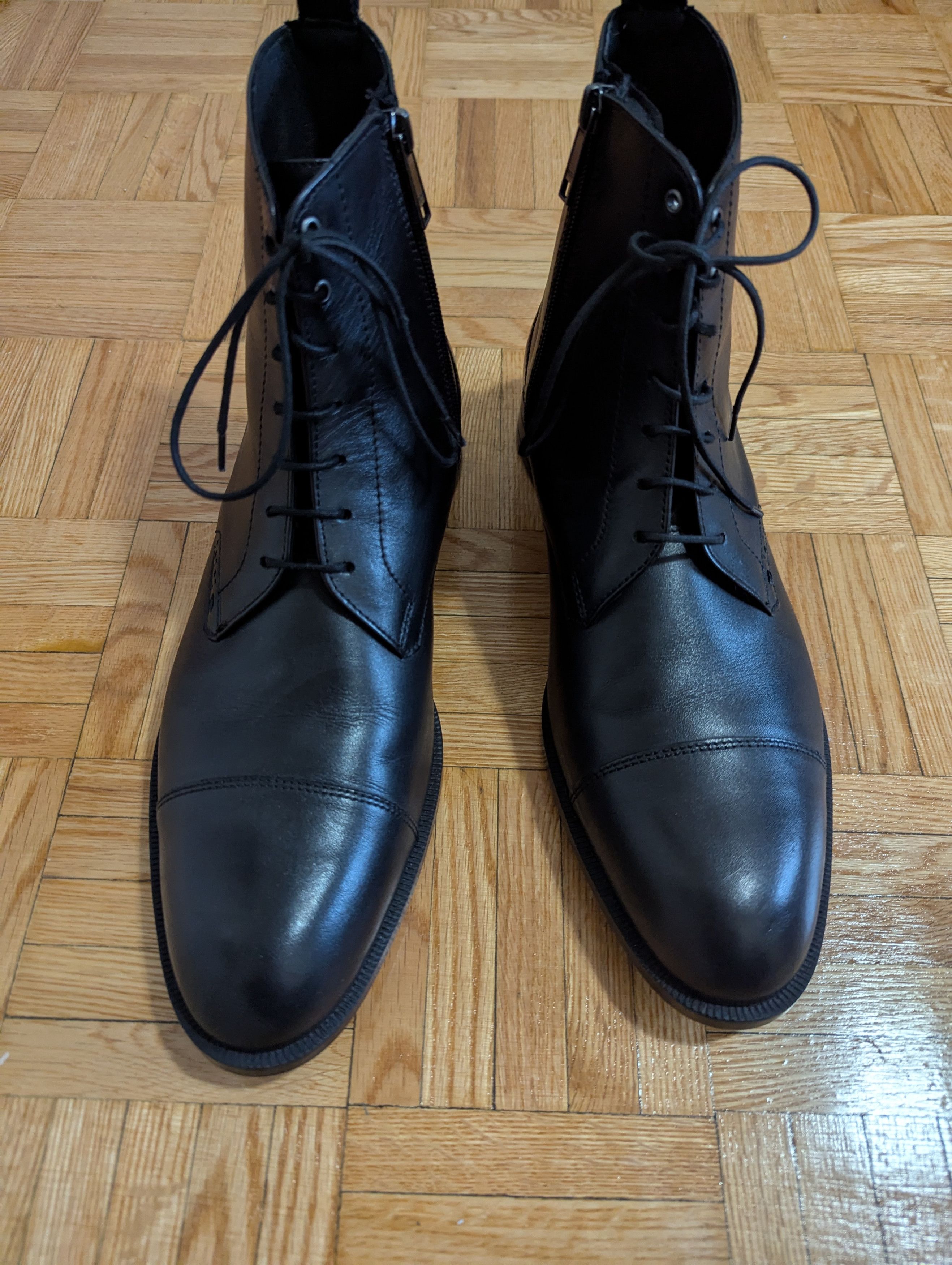 Hugo Boss BOSS black leather lace-up boots Size US 11 / EU 44 - 1 Thumbnail