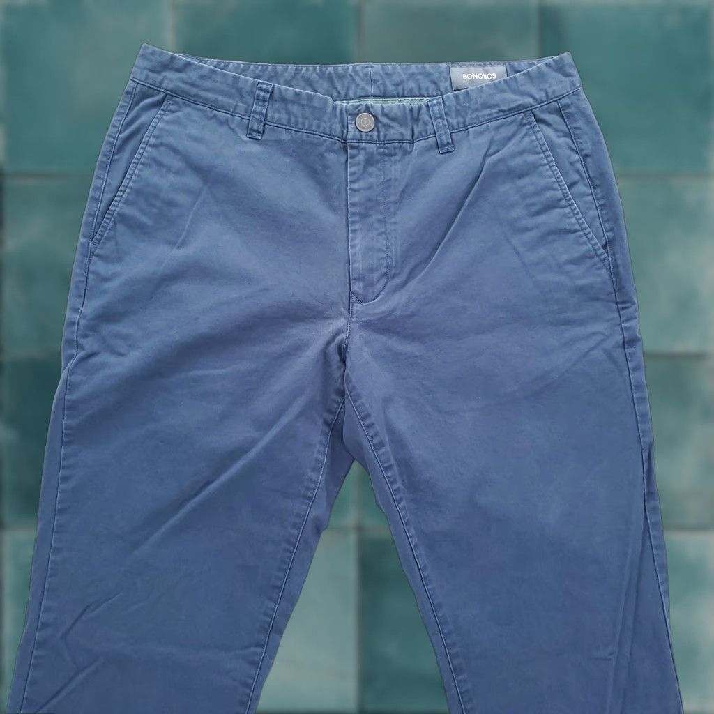 Bonobos VINTAGE Bonobos Chino Pants Mens 36x32 Navy Slim Stretch Casual Welt Pockets Preppy Work Size US 36 / EU 52 - 1 Thumbnail