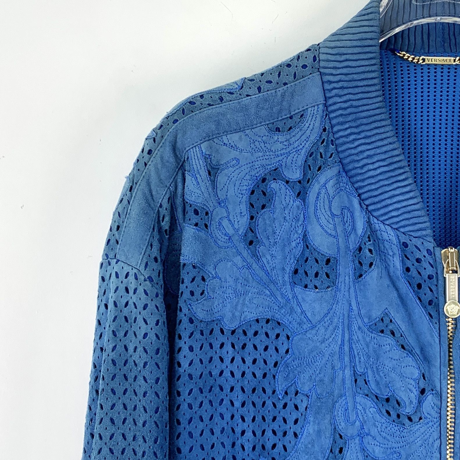 Versace Versace Floral Cutout Jacket Navy (48) Size US M / EU 48-50 / 2 - 3 Thumbnail