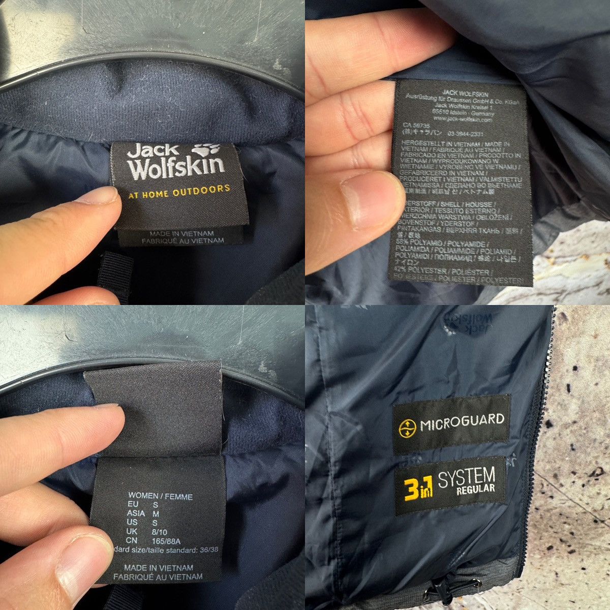 Jack Wolfskin Women’s Jack Wolfskin 3in1 System Microguard Jacket Regular Size S / US 4 / IT 40 - 23 Thumbnail