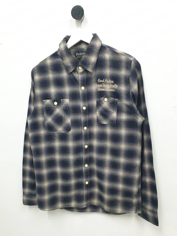 Japanese Brand 💥Panhard shadow purple flannel chambray Size US M / EU 48-50 / 2 - 4 Thumbnail