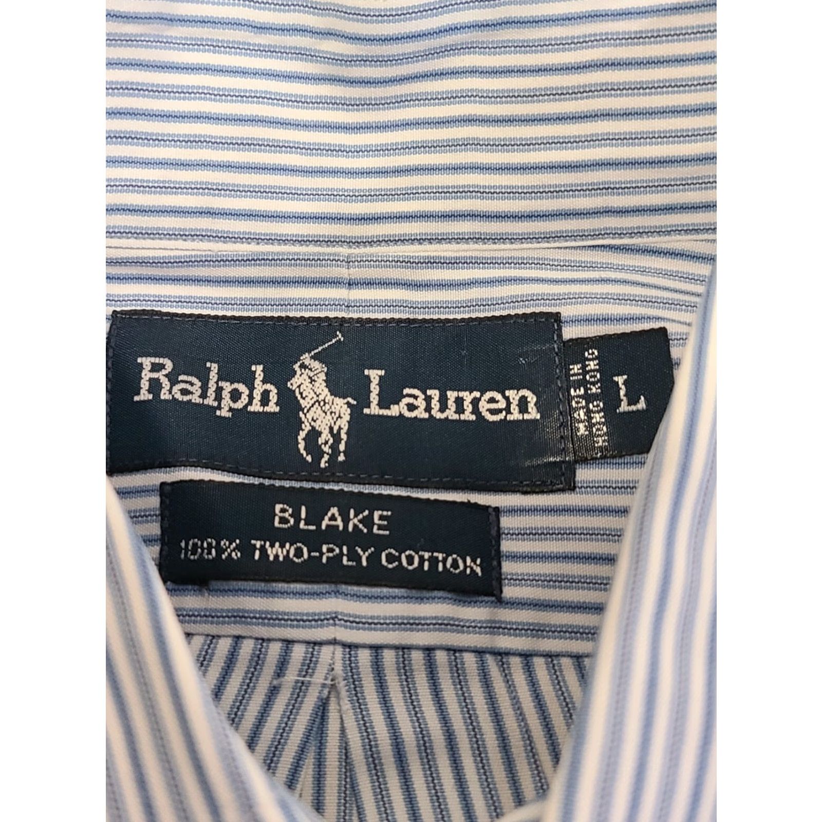 Ralph Lauren Ralph Lauren Shirt Men L Blue Striped Button-Down Long Sleeve Size US L / EU 52-54 / 3 - 4 Thumbnail