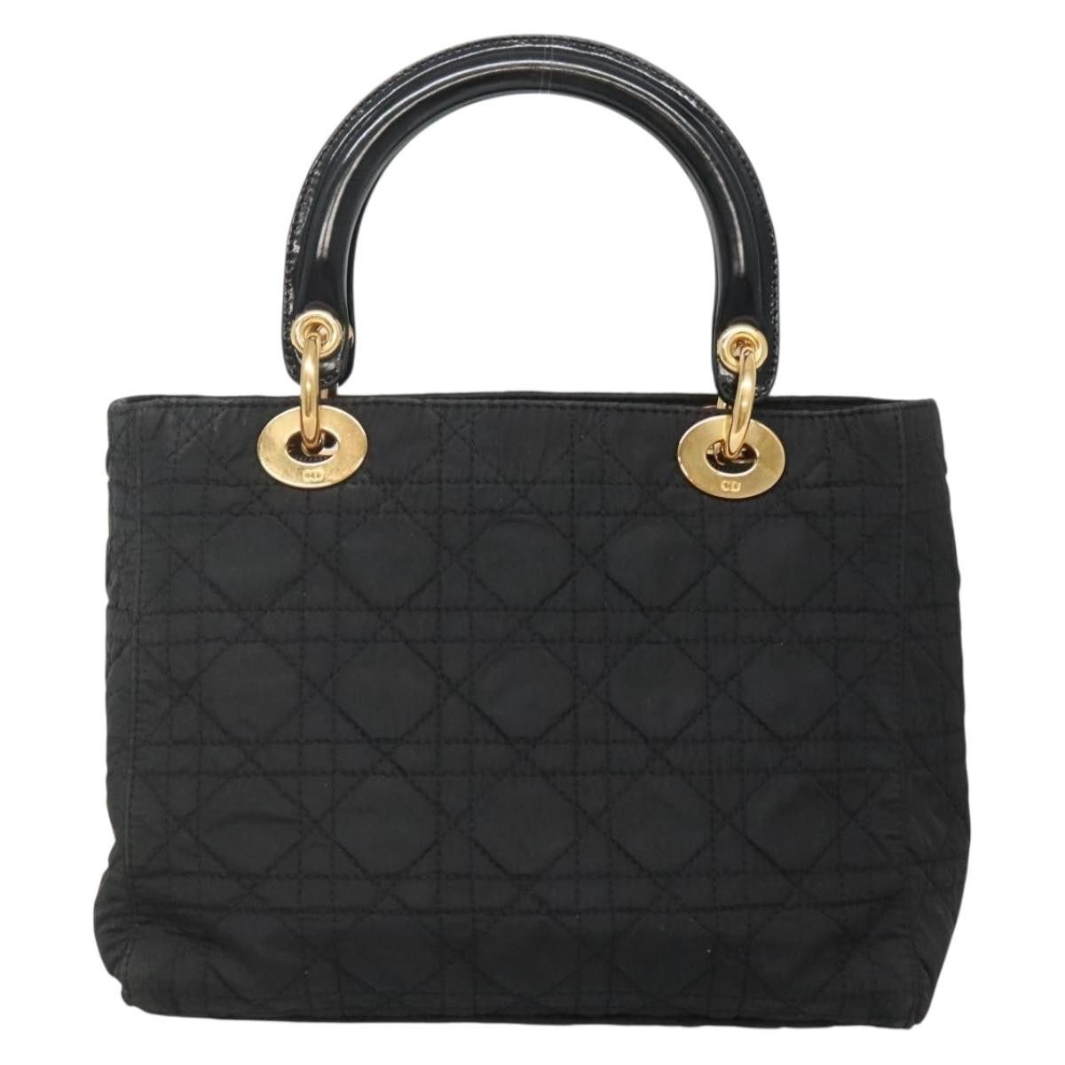 Dior DIOR Canage Hand Bag Nylon Black Gold Size ONE SIZE - 3 Thumbnail
