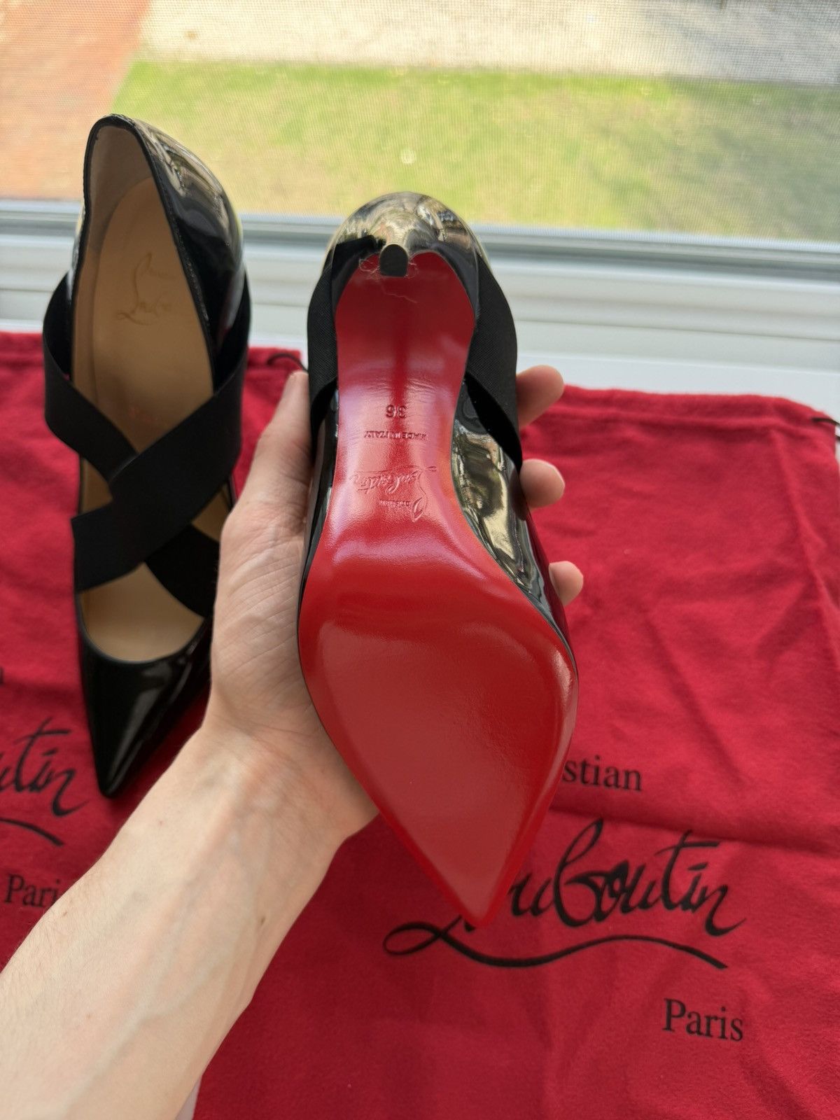 Christian Louboutin Christian Louboutin Sharpstagram Cross-Strap Black Size US 6 / IT 36 - 6 Thumbnail