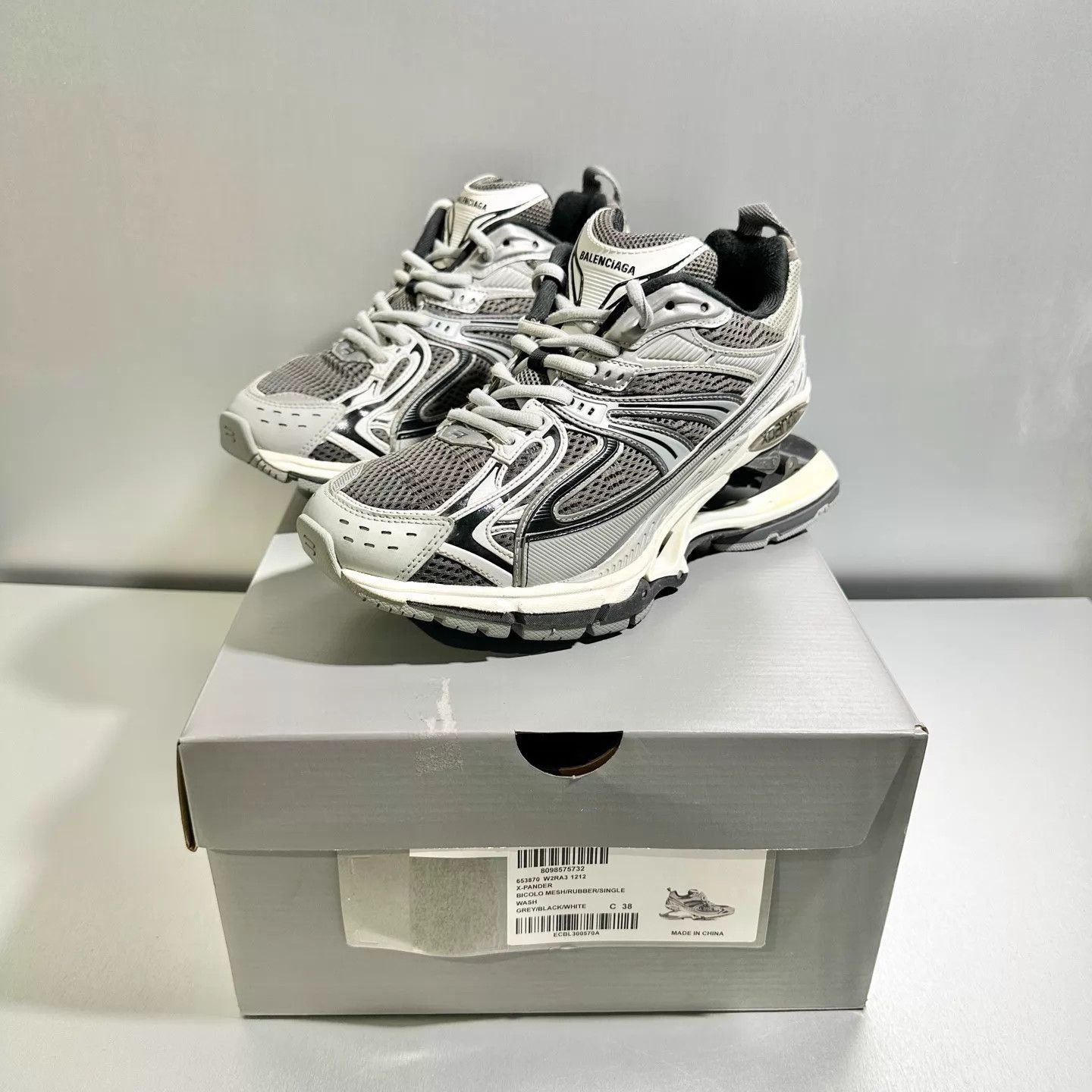 Balenciaga Balenciaga Spring Sneakers Wolf Grey EU38 Worn 1x X6494 Size US 7.5 / IT 37.5 - 9 Thumbnail