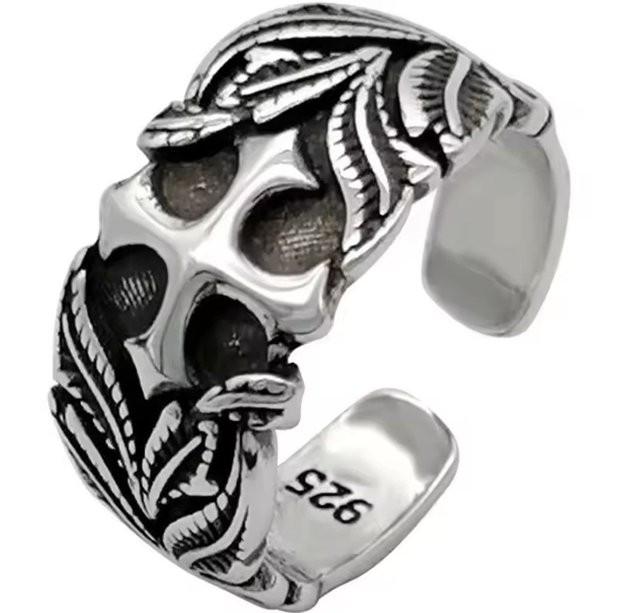 Jewelry × Vintage Punk Hip Hop Style Fashion Cross Thai Silver Ring Size ONE SIZE - 1 Thumbnail