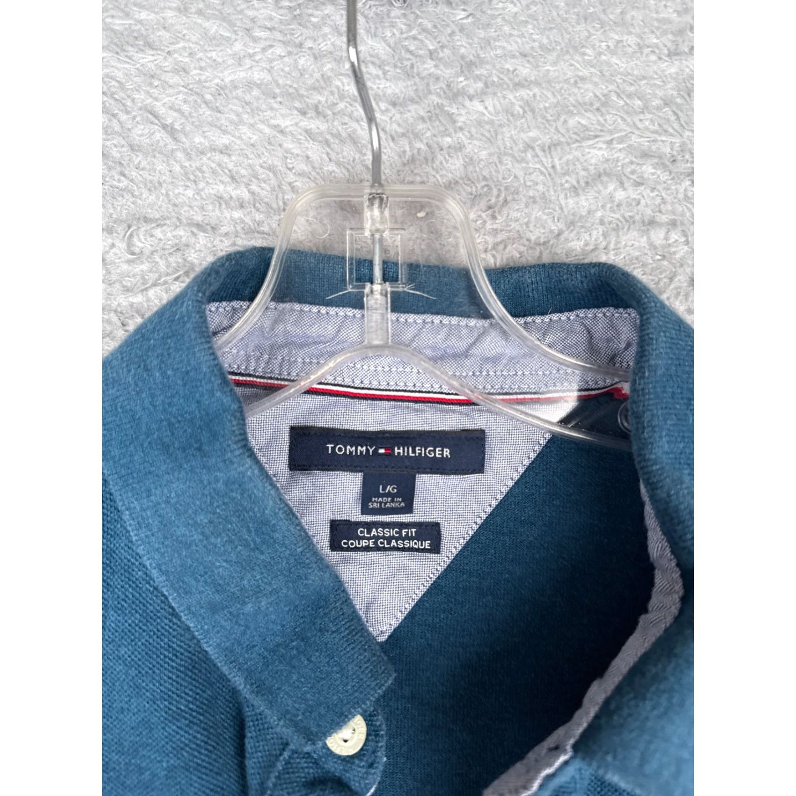 Tommy Hilfiger Tommy Hilfiger Polo Shirt Men Adult Large Blue Classic Fit Short Sleeve 100% Cotton Mens Size US L / EU 52-54 / 3 - 6 Thumbnail