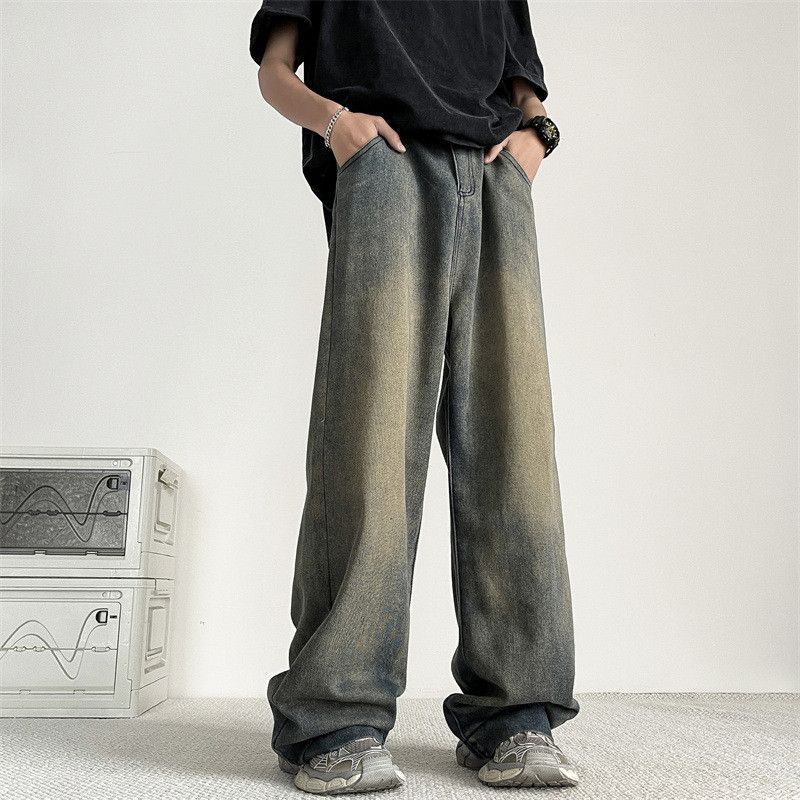 Japanese Brand × Jean Retro high street straight leg loose jeans Size US 32 / EU 48 - 1 Thumbnail