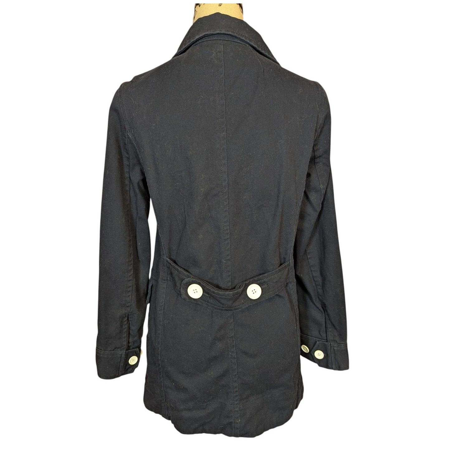 J.Crew J. Crew Canvas Double Breasted Pea Coat Blue Size 2 Size XS / US 0-2 / IT 36-38 - 2 Thumbnail