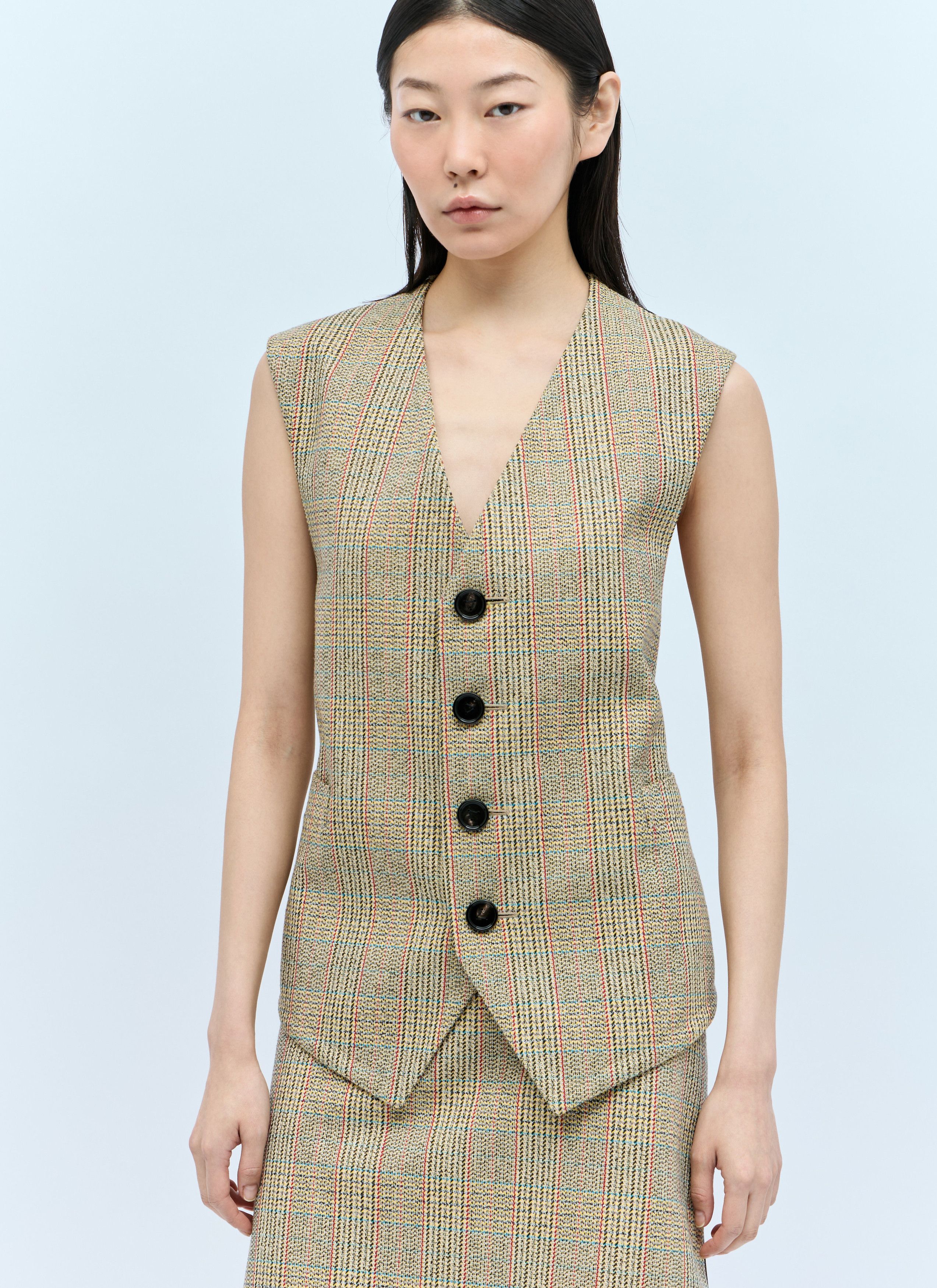 Bottega Veneta Prince Of Wales Waistcoat Size S / US 4 / IT 40 - 1 Thumbnail