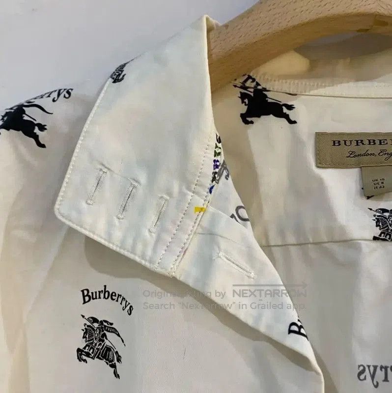 Burberry Burberry White Cotton Blend Long Sleeve Shirt. Size US S / EU 44-46 / 1 - 3 Thumbnail