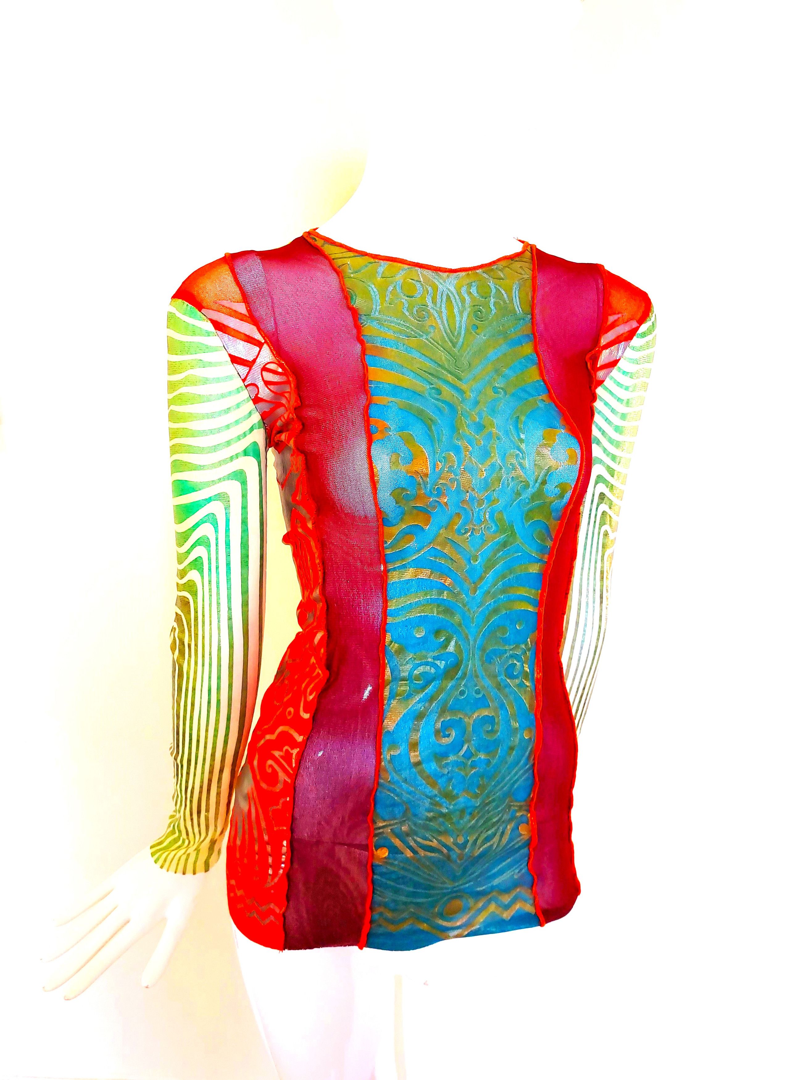 Jean Paul Gaultier Jean Paul Gaultier Metal Runway Mesh Cyberbaba Maori Top Size US S / EU 44-46 / 1 - 7 Thumbnail