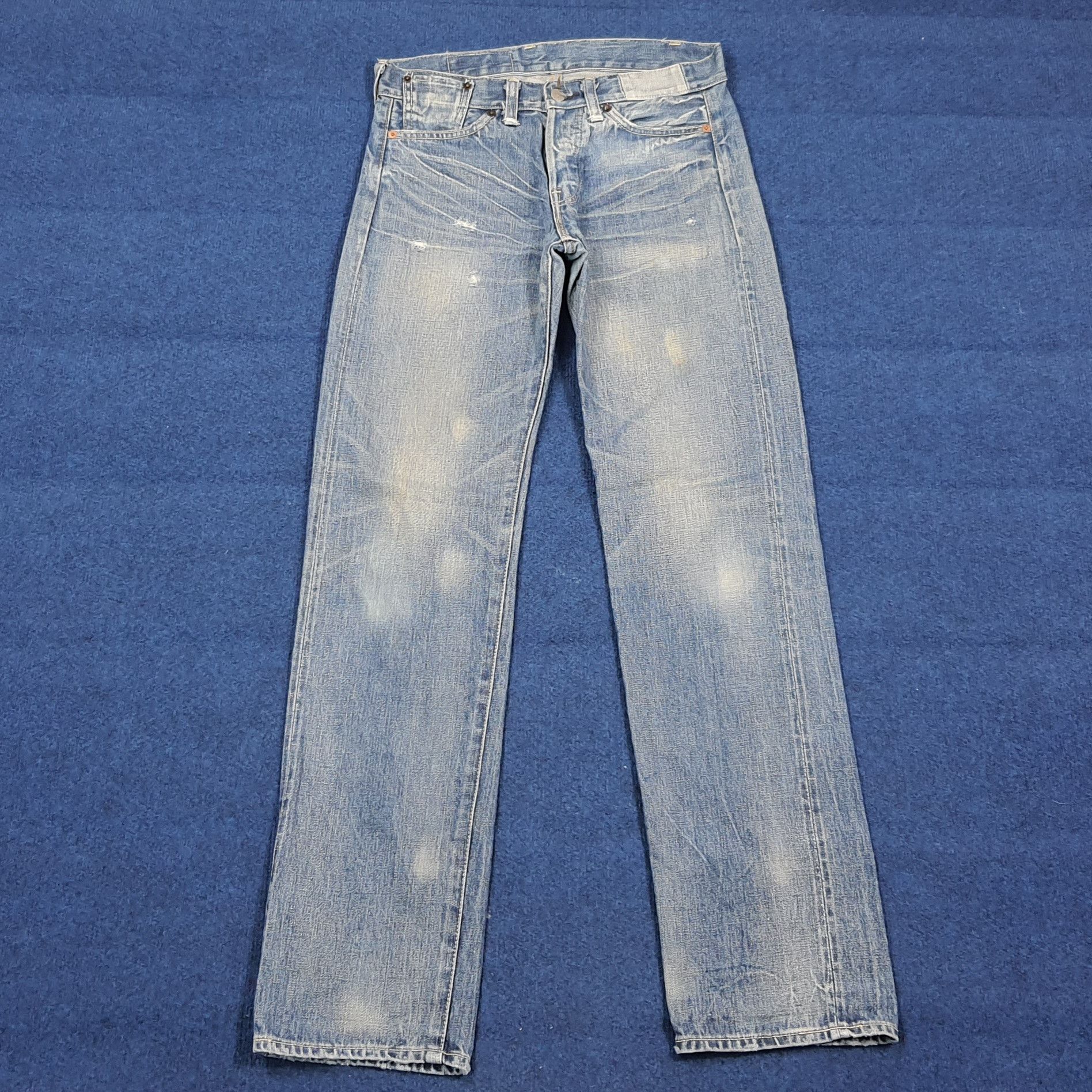 Levi's Vintage 90s Levi's 501 E Selvedge Distressed Jeans E1N39 Size US 30 / EU 46 - 1 Thumbnail