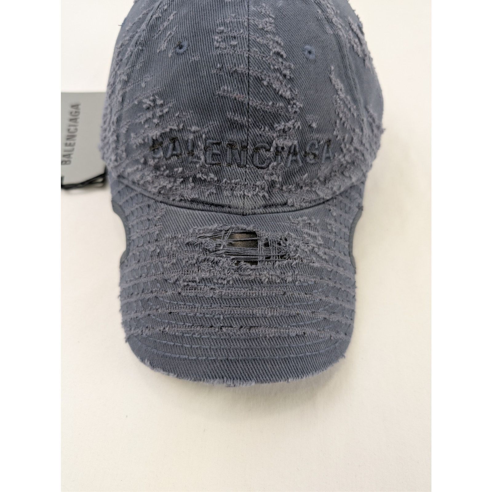 Balenciaga o1rshd1 Size: OS / Cotton Drill Cap / Hat Notched Laser Blue Size ONE SIZE - 8 Thumbnail