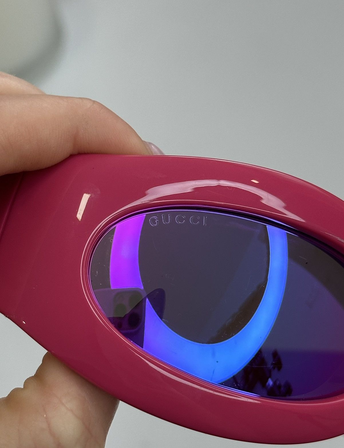Gucci Gucci Fuchsia pink wrap sunglasses Size ONE SIZE - 8 Thumbnail