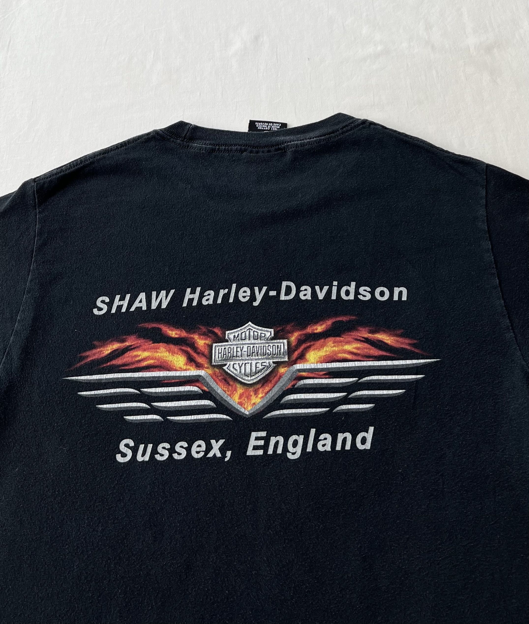 Harley Davidson Vintage 2006 Harley Davidson Motorcycle England Fire T-shirt Size US S / EU 44-46 / 1 - 14 Thumbnail