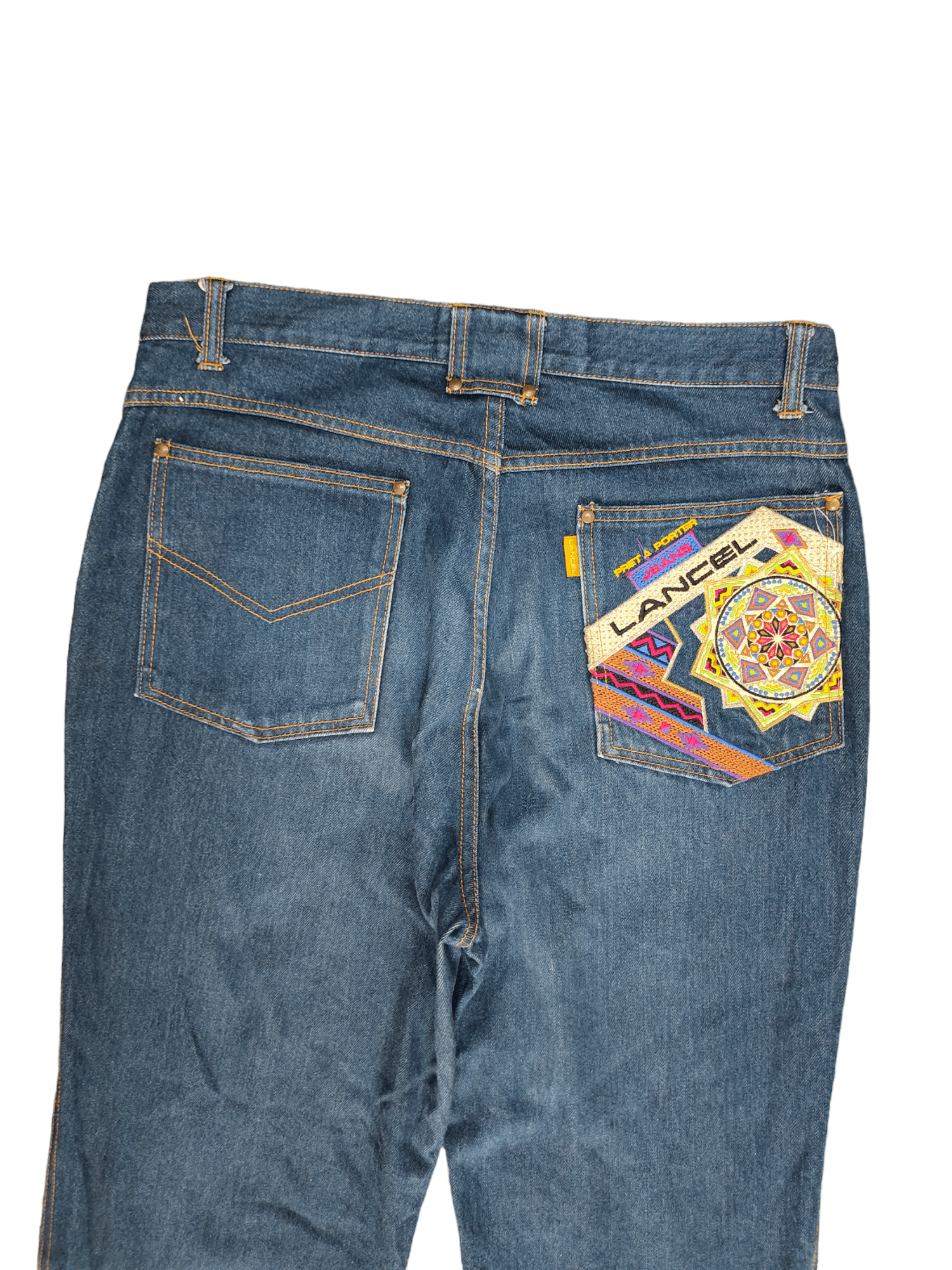 Lancel Baggy Jeans Lancel Paris Navajo native Design Denim Jeans Size US 34 / EU 50 - 2 Thumbnail